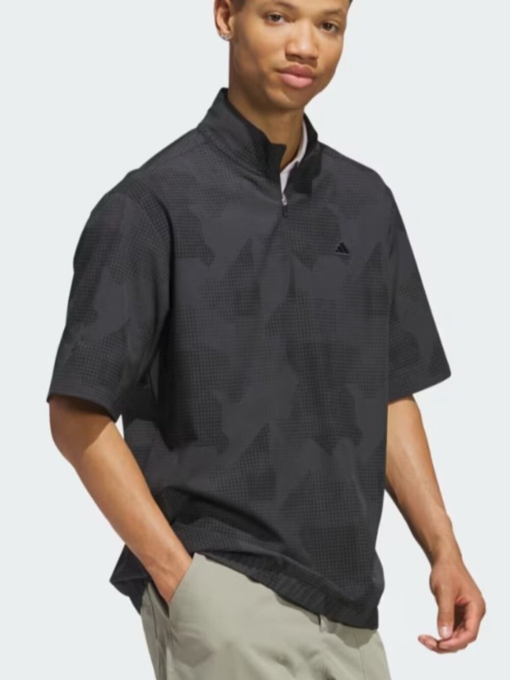 Adidas men’s Go-to DWR Short Sleeve Half-Zip Pullover Golf Sweatshirt M $90